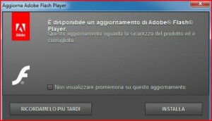 aggiornamento adobe flash player 2