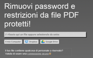 rimuovere password pdf gratis