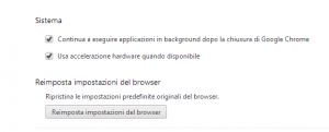 ripristinare chrome