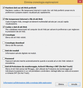 svuotare cache internet explorer 2