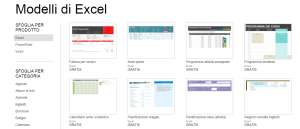 modelli excel