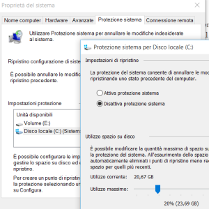 punti ripristino windows 10