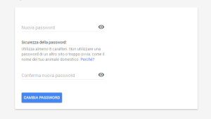 come cambiare password gmail